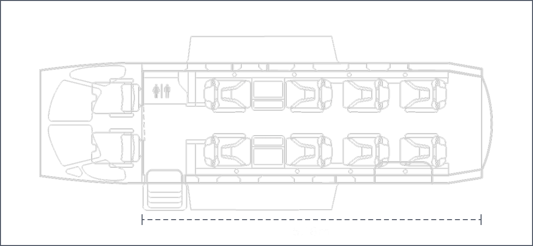 客室レイアウト図（上面図）