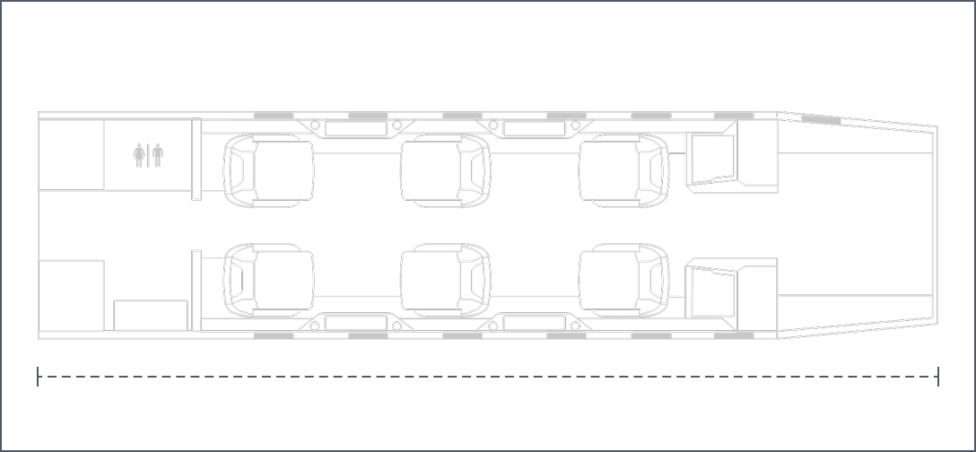 客室レイアウト図（上面図）